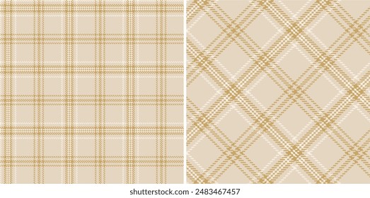 Vector checkered pattern or plaid pattern in brown and white. Tartan, textured seamless twill for flannel shirts, duvet covers, other autumn winter textile mills.
Vector Format