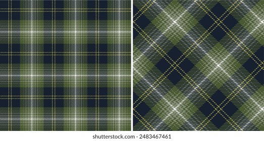 Patrón a cuadros de Vector o patrón a cuadros en marrón y blanco. Tartán, sarga sin costuras texturizada para camisas de franela, fundas nórdicas, otros molinos textiles de otoño invierno.
Formato de Vector