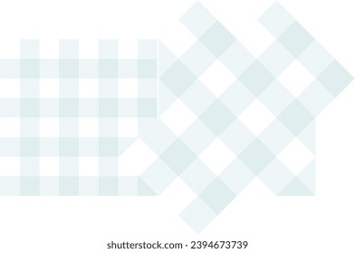 Vector checkered pattern or plaid pattern in mint and white. Tartan, textured seamless twill for flannel shirts, duvet covers, other autumn winter textile mills. Vector Format