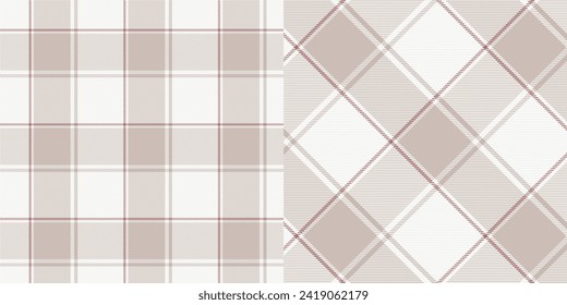 Vector checkered pattern or plaid pattern. Tartan, textured seamless twill for flannel shirts, duvet covers, other autumn winter textile mills. Vector Format