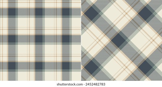 Patrón a cuadros de Vector o patrón a cuadros . Tartán, sarga sin costuras texturizada para camisas de franela, fundas nórdicas, otros molinos textiles de otoño invierno. Formato de Vector