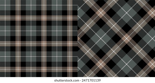 vector checkered pattern or plaid pattern . tartan, textured seamless twill for flannel shirts, duvet covers, other autumn winter textile mills. vector format