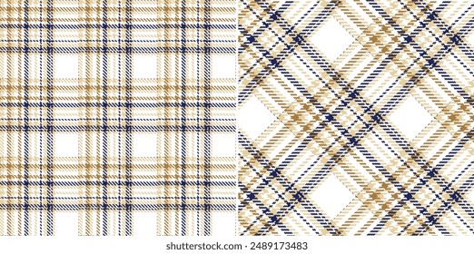 Vector checkered pattern. Tartan, textured seamless twill for flannel shirts, duvet covers, other autumn winter textile mills. Vector Format