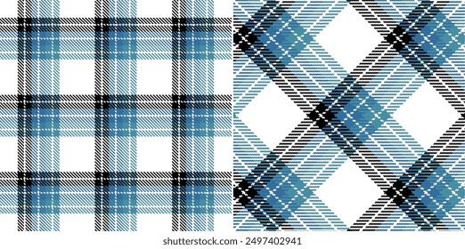 Patrón de cuadros de Vector. Tartán, sarga sin costuras texturizada para camisas de franela, fundas nórdicas, otros molinos textiles de otoño e invierno. Formato de Vector