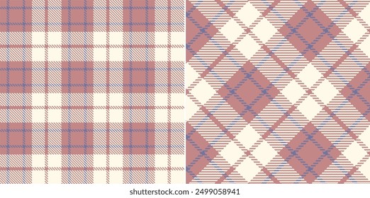 Vector checkered pattern. Tartan, textured seamless twill for flannel shirts, duvet covers, other autumn winter textile mills. Vector Format