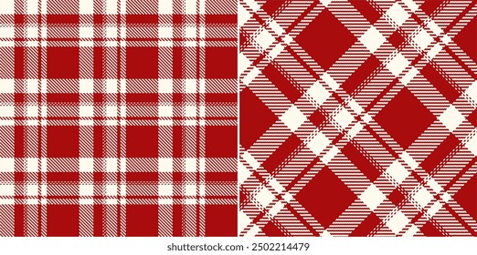 Vector checkered pattern. Tartan, textured seamless twill for flannel shirts, duvet covers, other autumn winter textile mills. Vector Format
