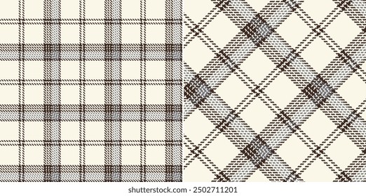 Vector checkered pattern. Tartan, textured seamless twill for flannel shirts, duvet covers, other autumn winter textile mills. Vector Format