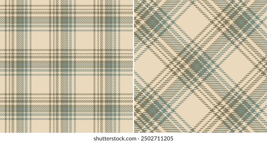 Patrón de cuadros de Vector. Tartán, sarga sin costuras texturizada para camisas de franela, fundas nórdicas, otros molinos textiles de otoño e invierno. Formato de Vector