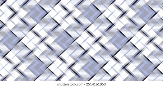 Vector checkered pattern. Tartan, textured seamless twill for flannel shirts, duvet covers, other autumn winter textile mills. Vector Format