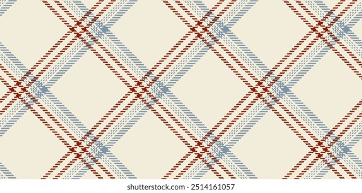 Vector checkered pattern. Tartan, textured seamless twill for flannel shirts, duvet covers, other autumn winter textile mills. Vector Format