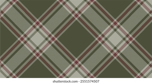 Vector checkered pattern. Tartan, textured seamless twill for flannel shirts, duvet covers, other autumn winter textile mills. Vector Format