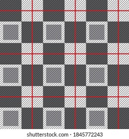Vector checkered texture plaid pattern. Abstract seamless checkered pattern for fabrics, backgrounds, wallpapers. Tartan for the lumberjack shirt.