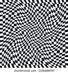 Vector checkers racing flag. The canvas is 3D curly and seamless.