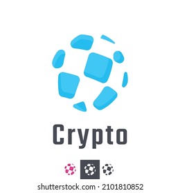 Vector Checkers Sphere Logo, Icon.