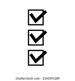 vector checklist 3 on a white background