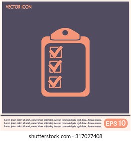 Vector checklist icon 