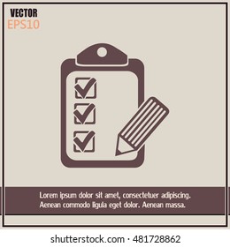 Vector checklist icon
