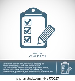 Vector checklist icon