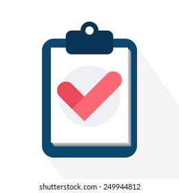 Vector checklist icon. Flat design