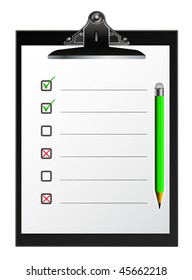 Vector Checklist W Pencil