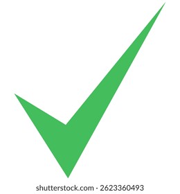 Vektor-Auswahlsymbol, isoliert auf Transparent. Von Hand gezeichnetes grünes und schwarzes Ankreuzfeld, Genehmigungssymbol