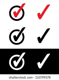 Vector Checkmark Symbol Set