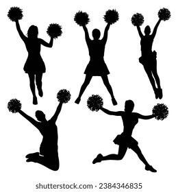 Siluetas vectoriales de bailarinas de animador