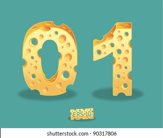 Vector of Cheese Alphabet