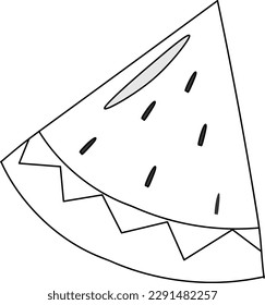 vector cheese. art cake. watermelon line art. icon fruit. summer food