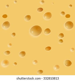 Vector cheese backgrounds realistic pattern. seamless, a piece of cheese