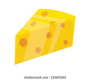 Vector Cheese Flat Icon