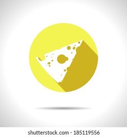 Vector cheese icon. Eps10