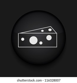 Vector Cheese icon. Eps10. Easy to edit
