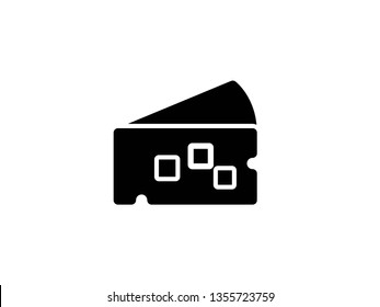vector cheese icons glyph on white - Vector