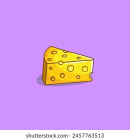 Vector cheese illustration cartoon design 
