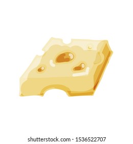 Vector Cheese Illustration Isolated On White Stock Vector Royalty Free Shutterstock