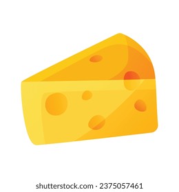 Dibujo artístico con queso vectorial aislado.