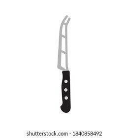 Vector cheese knife icon. Flat illustration of knife isolated on white background. Icon vector illustration sign symbol.