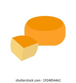 vector, cheese on white background