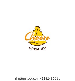 Vector cheese store logo design concept illustration idea