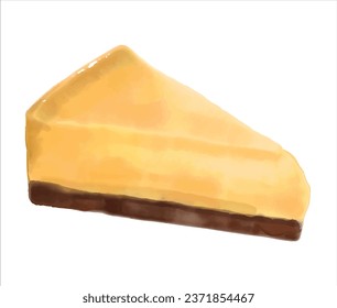 Pastel de cheesecake vectorial japonés flamado estilo york nuevo y tarta de queso vasca