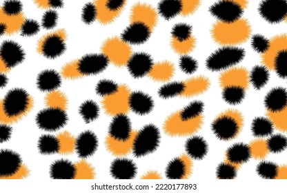 Vector Cheetah Camouflage Pattern Modern Yellow Print Background