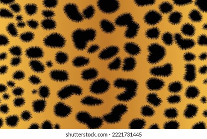 Vector Cheetah Camouflage Pattern Modern Yellow Print Background