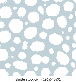 Vector cheetah spots seamless pattern. Abstract leopard hand drawn pastel gray texture for kid fashion print design, fabric, cover, wrapping paper, background, wallpaper.