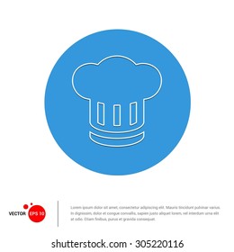 Vector Chef Cap Icon - Flat pictogram icons illustration Vector Chef Cap Icon - Flat pictogram icons illustration