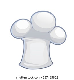 Vector chef cap isolated on white