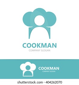 Vector chef and cooking logo design template.