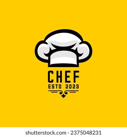 vector chef hat restaurant, simple chef logo	