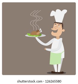 Vector chef illustration character.