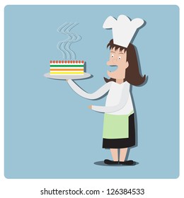 Vector chef illustration character.